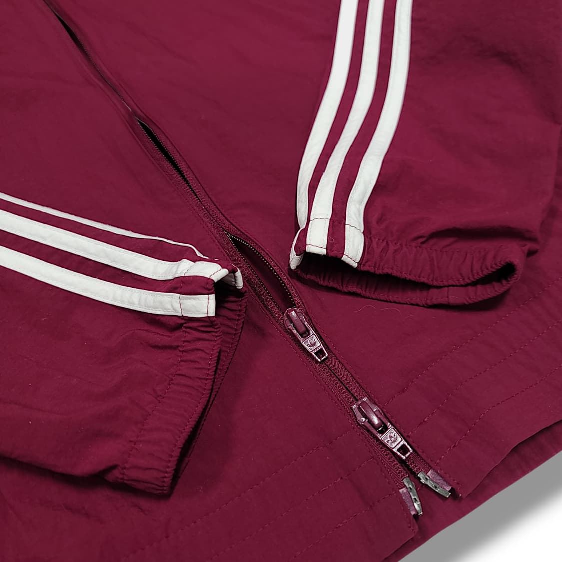[L] 아디다스 버건디 후드 슈퍼스타 윈드브레이커 상품이미지6