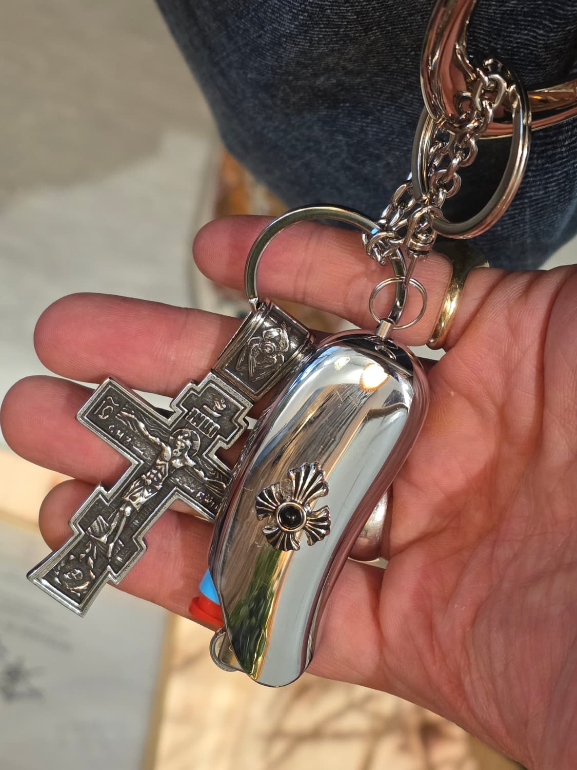 Custom cross & cross Lighter Keyring 상품이미지6