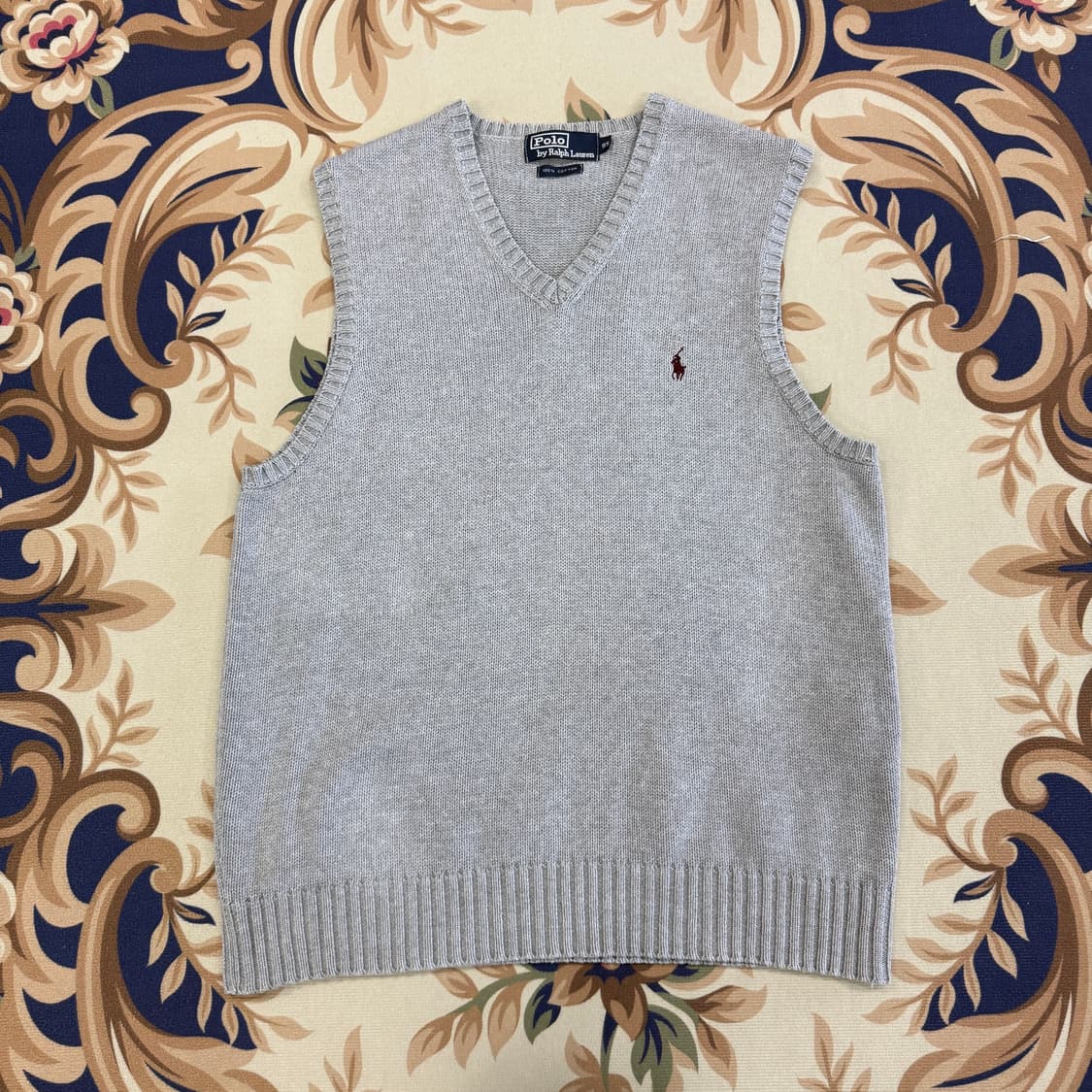 (M)00s 폴로 랄프로렌 코튼 니트베스트(그레이) 상품이미지1