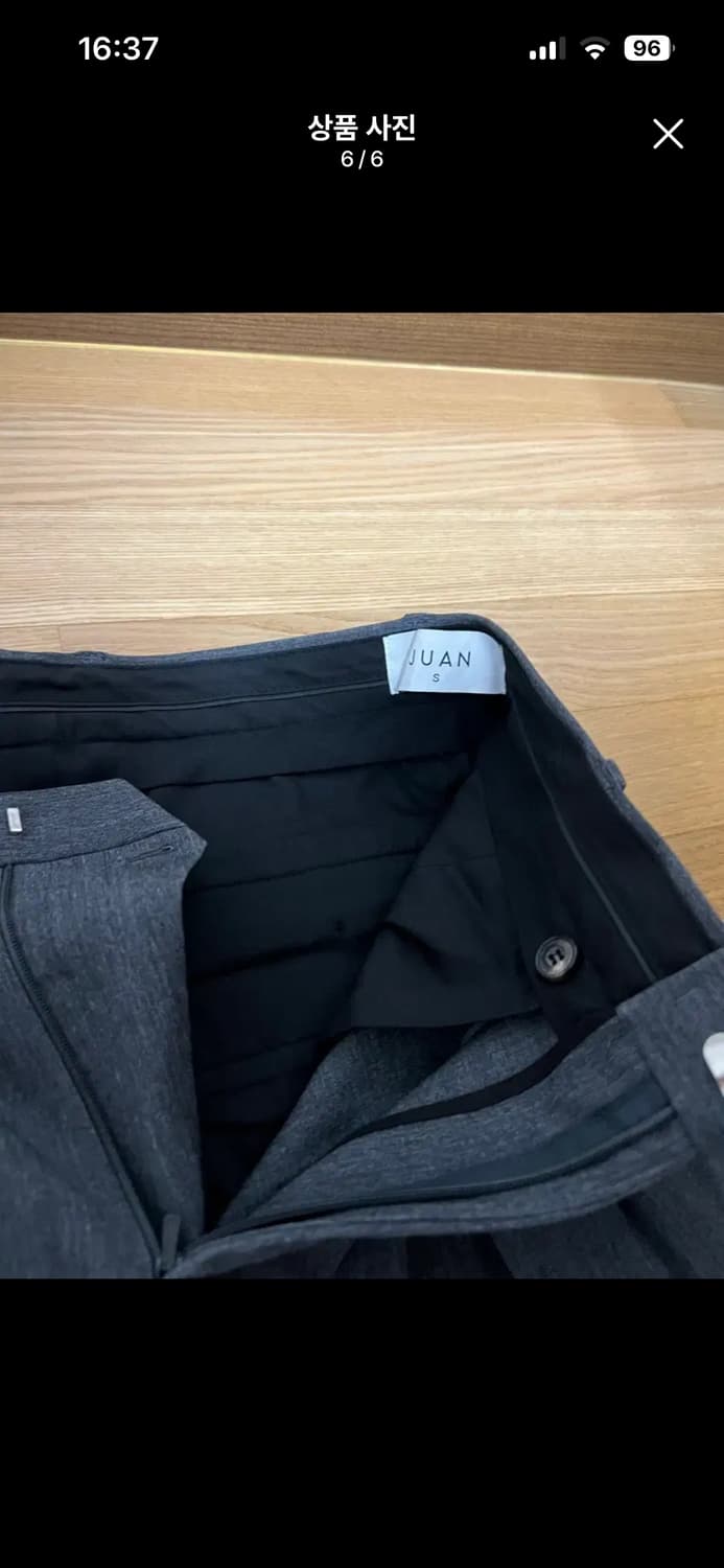 주앙옴므 슬렉스 매드플리츠 와이드 트라우저 (차콜) S 상품이미지6