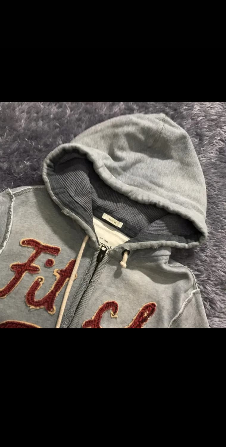 [[M, 공용]@ 아베크롬비(AF) 빈티지 후드 집업 져지 상품이미지3