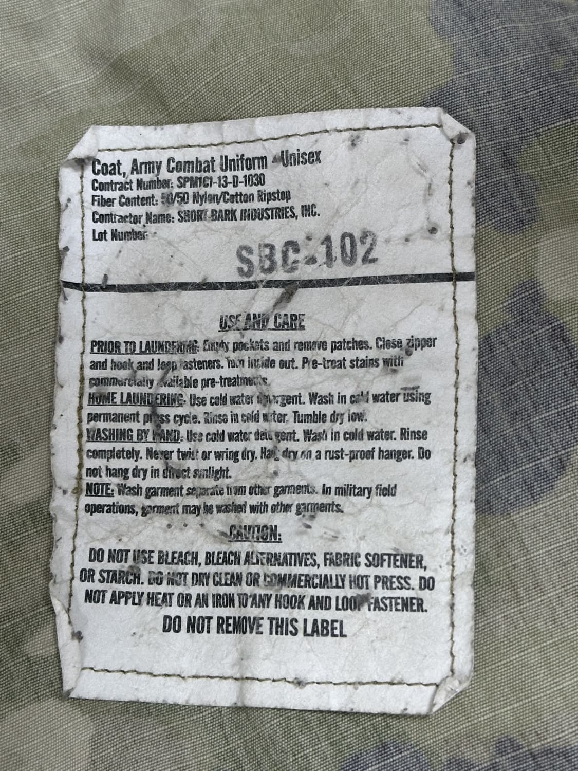 미군 OCP 멀티캠 전투복 상의 (M/L) (L) 상품이미지9