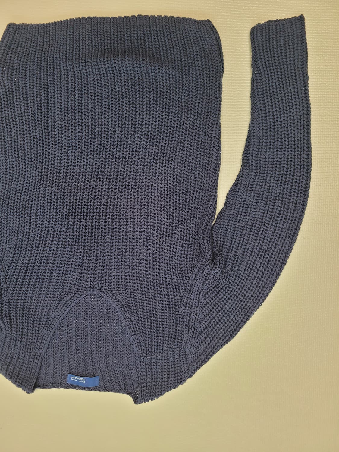 자라맨 ZARAMAN 로우게이지 V넥 니트 105 네이비 상품이미지2