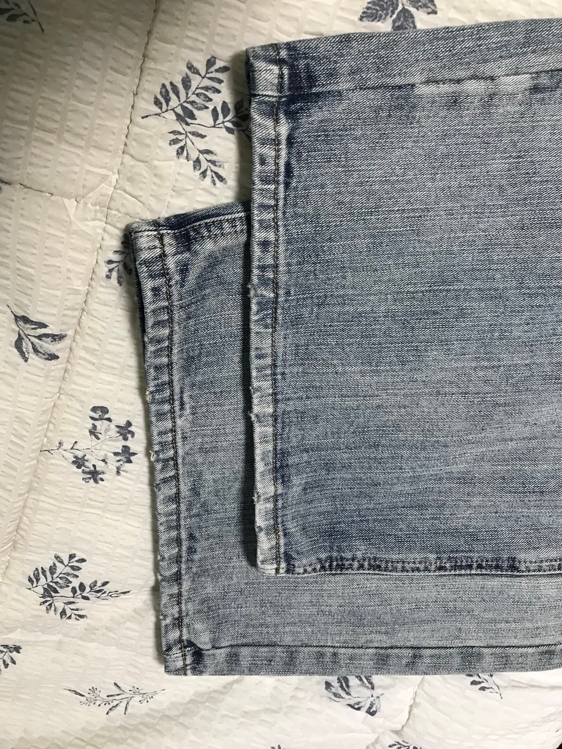 어웬드 블루 와이드 바이커 진 2사이즈 상품이미지4