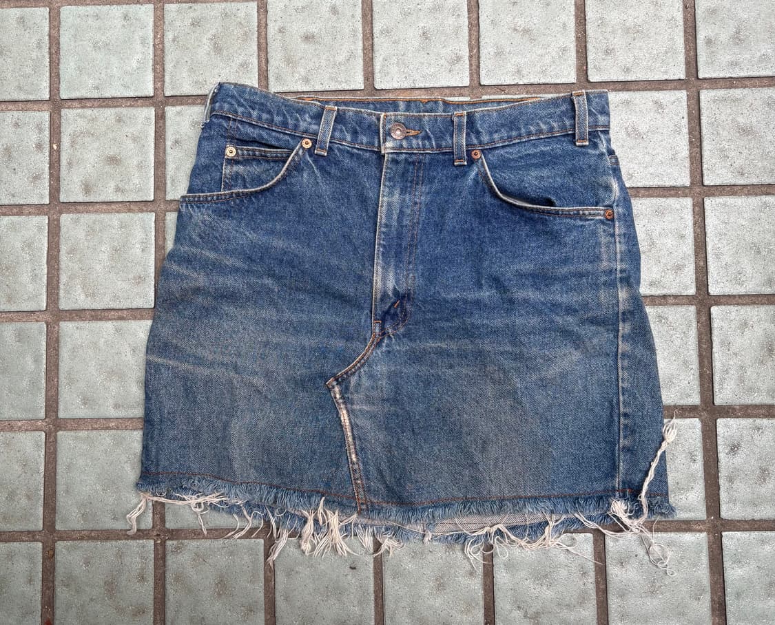 리바이스 619 오렌지탭 데님 스커트 32 상품이미지2