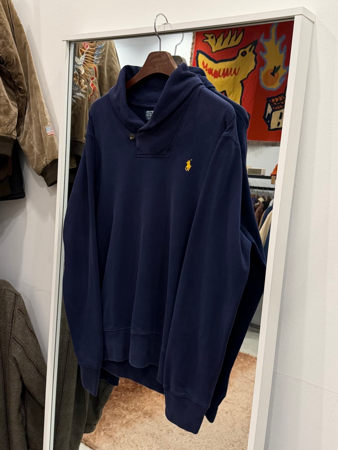 Polo ralph lauren 폴로 랄프로렌 숄카라 니트 (navy) 상품이미지1