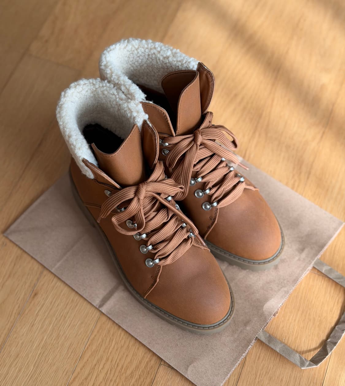 빈티지 브라운 털 부츠 상품이미지1