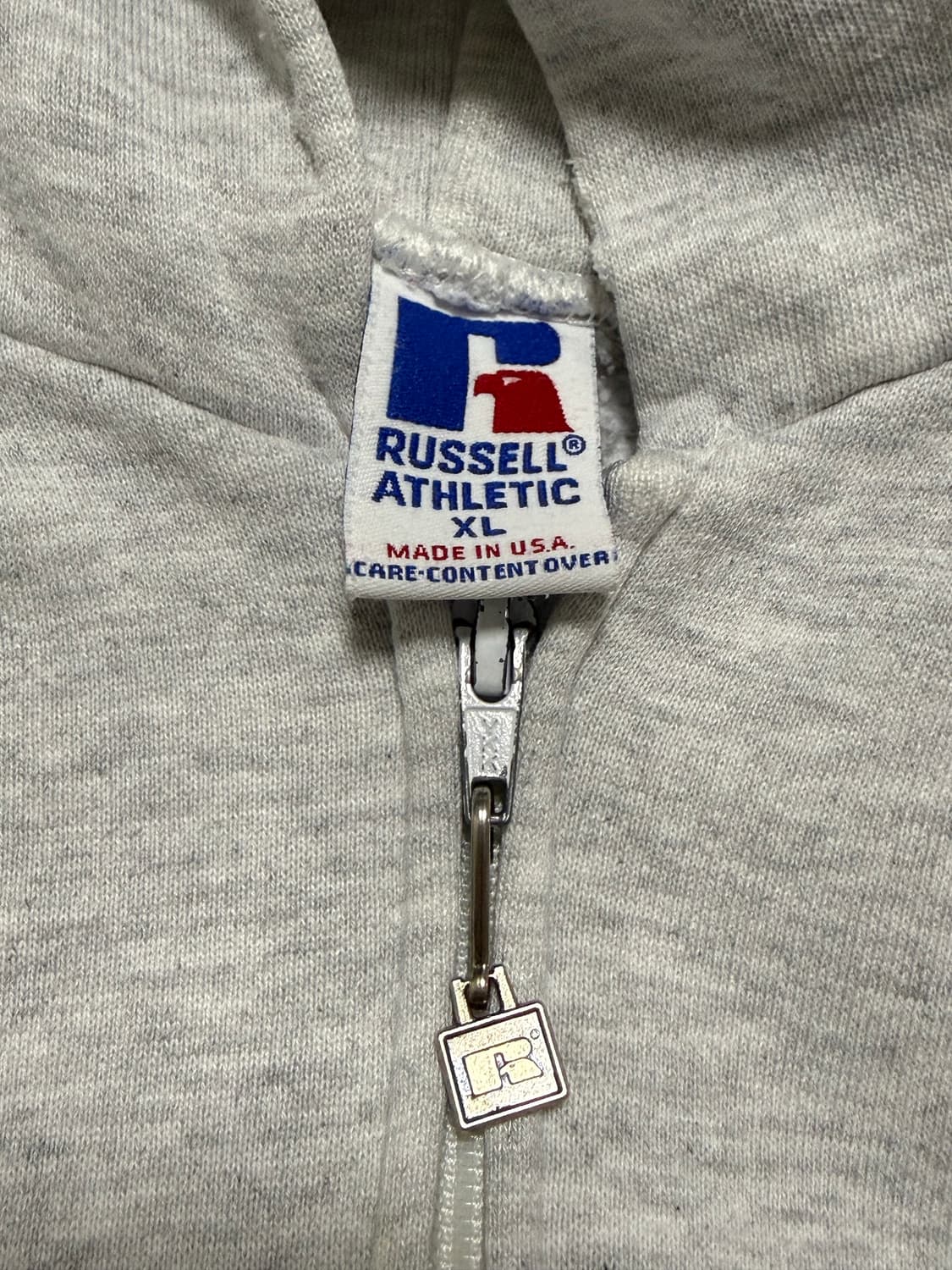 90s USA 러셀 후드집업 라이트 그레이 상품이미지3