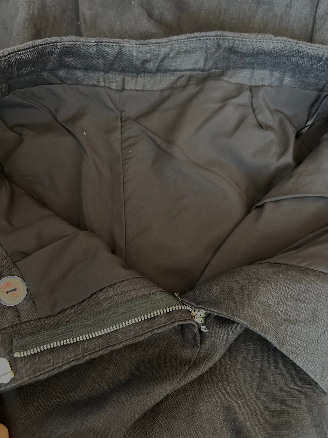 쇼핑몰 여성 블랙 린넨바지 세미와이드핏팬츠 상품이미지7