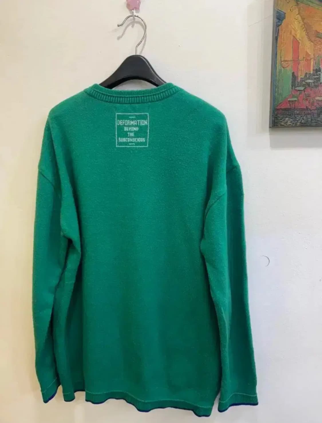 ZIO SONGZIO DeFormation 그래픽 니트/그린/오버핏 상품이미지3