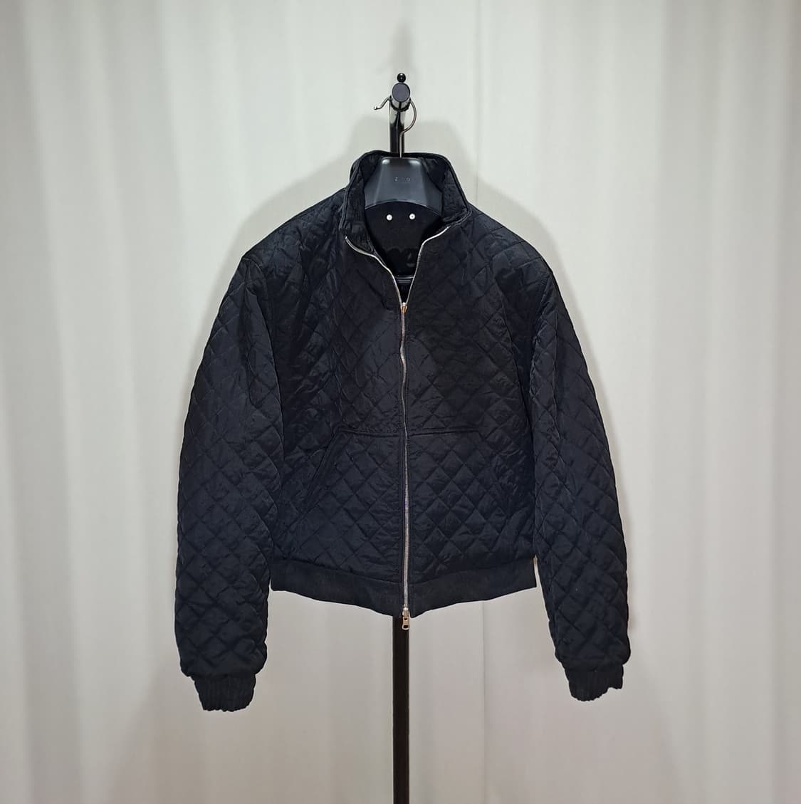 (택포) 브이넥러버 리버서블 데님 퀼팅 자켓 L B190 상품이미지7