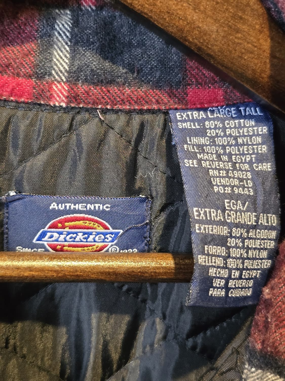 90s Dickies Plaid Flannel Shirt Jacket 상품이미지5
