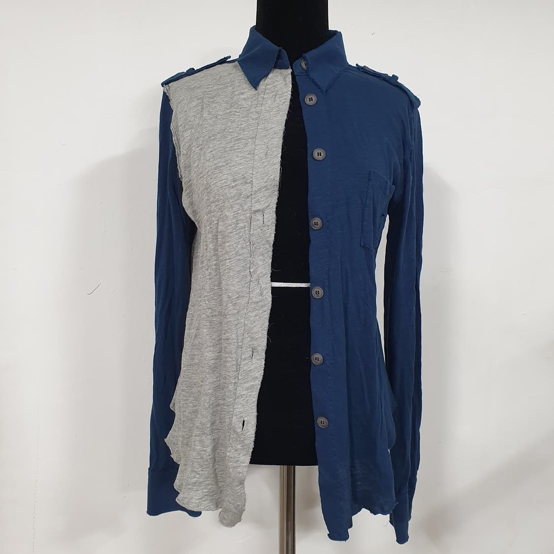 빈티지 그런지페어리 y2k 밀란로랭 u라인 셔츠 탑 상품이미지3