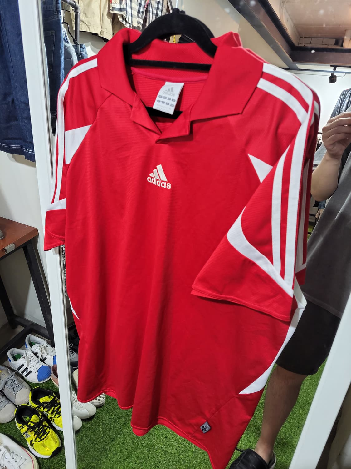 아디다스 카라 트랙 반팔 xl 상품이미지4