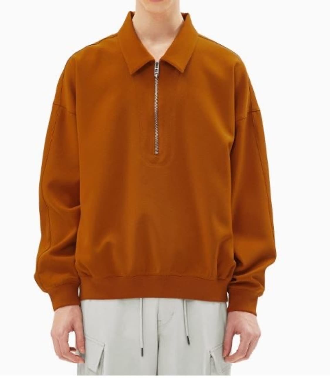 2023 il CORSO 일꼬르소 오렌지색 집업카라 맨투맨 상품이미지1