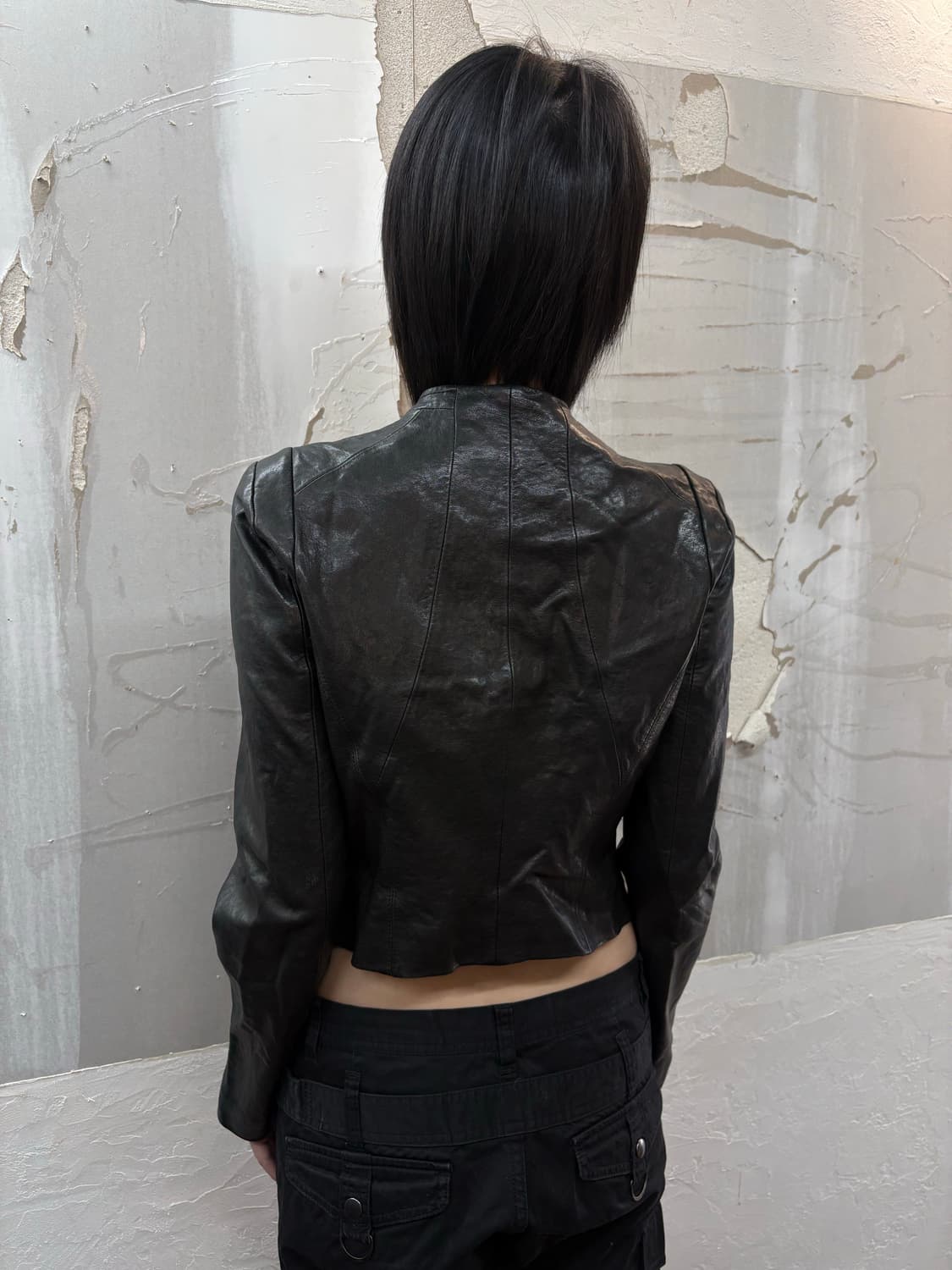 *blue pepe* sheepskin oblique cropped ja 상품이미지5