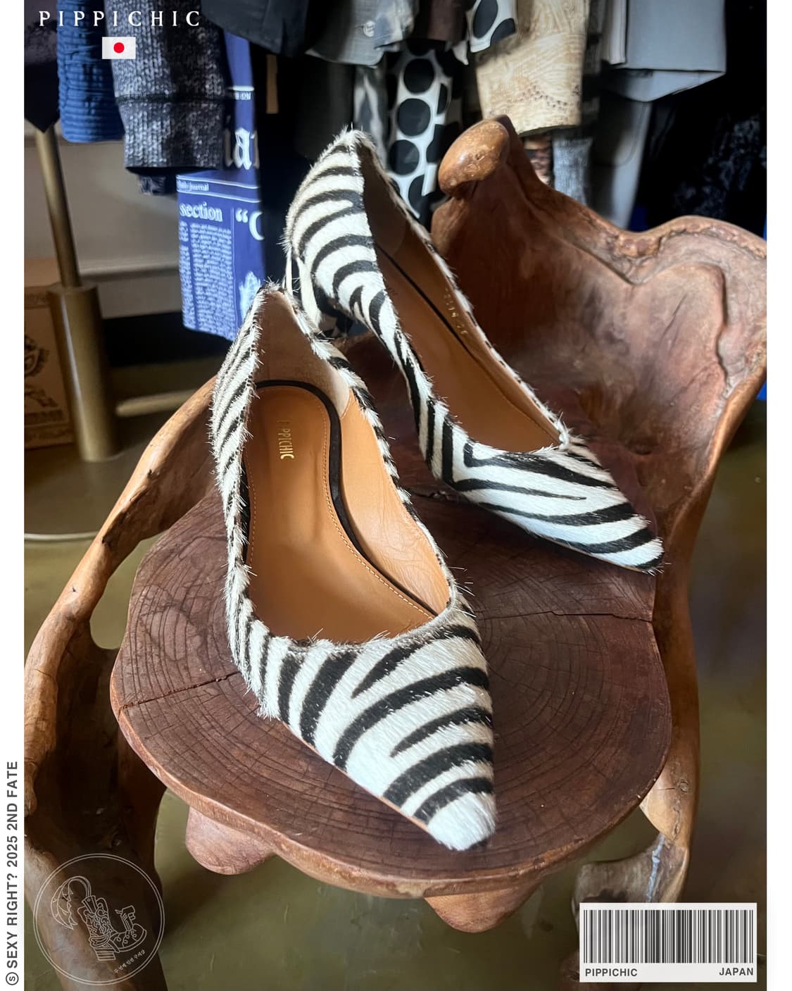 PIPPICHIC ピッピシック Calf-Hair Zebra Pumps 상품이미지1