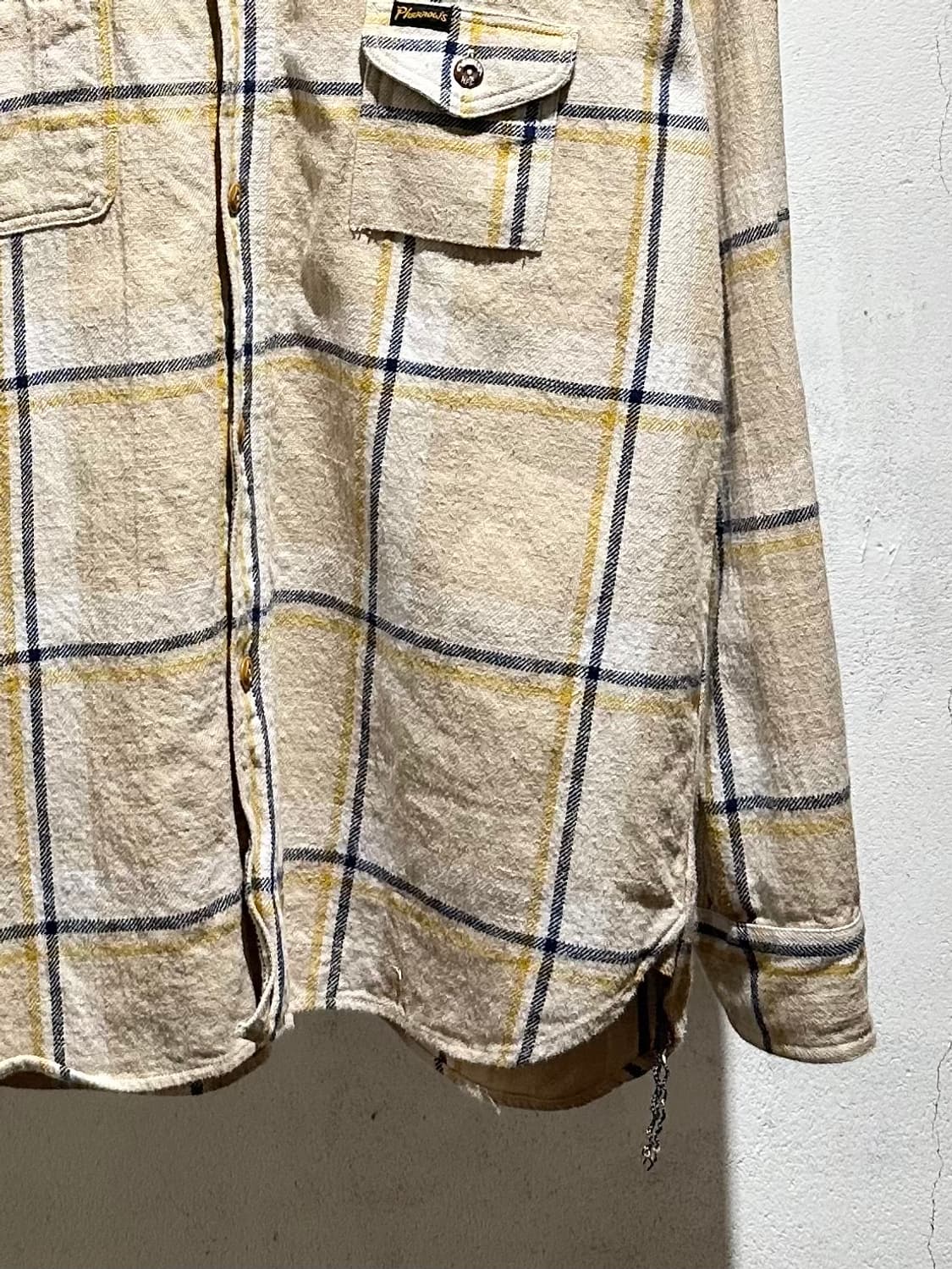 Pherrows Light Fannel Check Shirt 상품이미지3