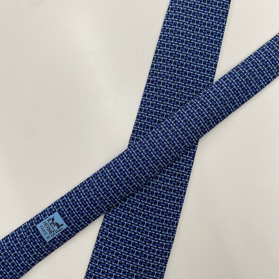 신형 에르메스(HERMES) H모노그램 명품 정품 넥타이 8.1cm 상품이미지5