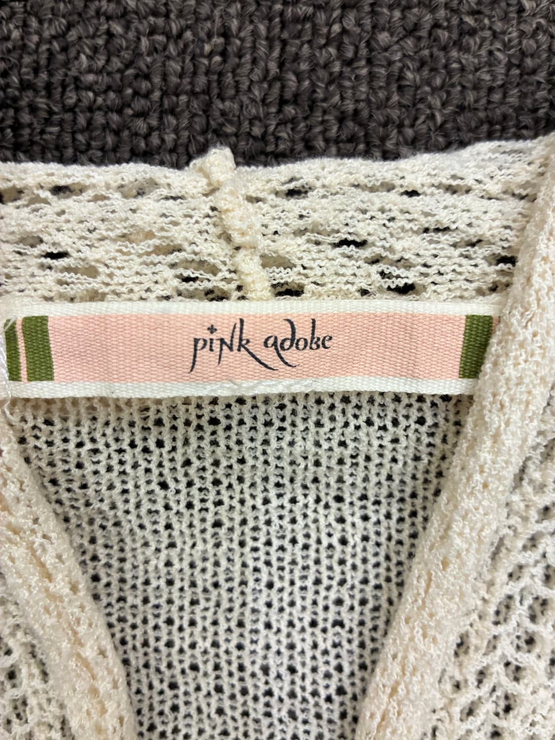 OS)Japanese vintage 여성 펀칭 디테일 니트 가디건(이염) 상품이미지6