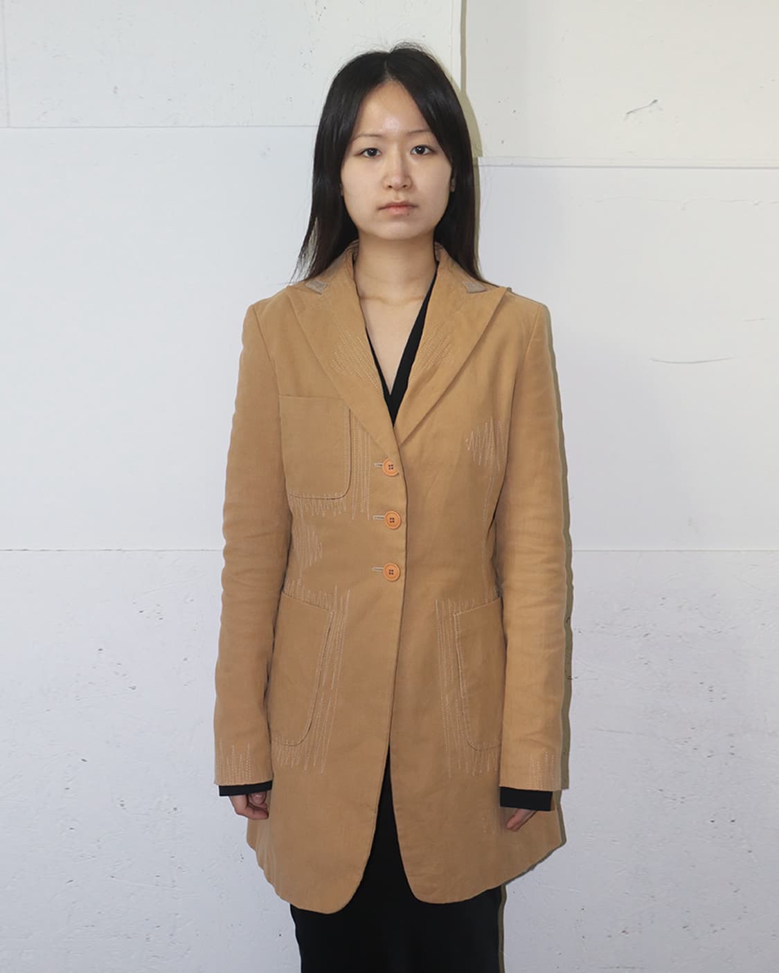 코르포 노베 by 마우로 탈리아니 90s 로우 스티치 테일러드 코트 상품이미지1