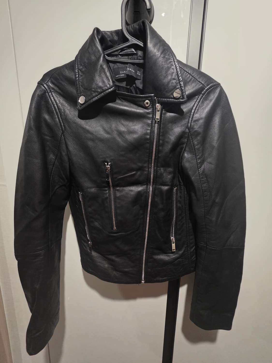 자라 우먼 양가죽 라이더 자켓 S 상품이미지1