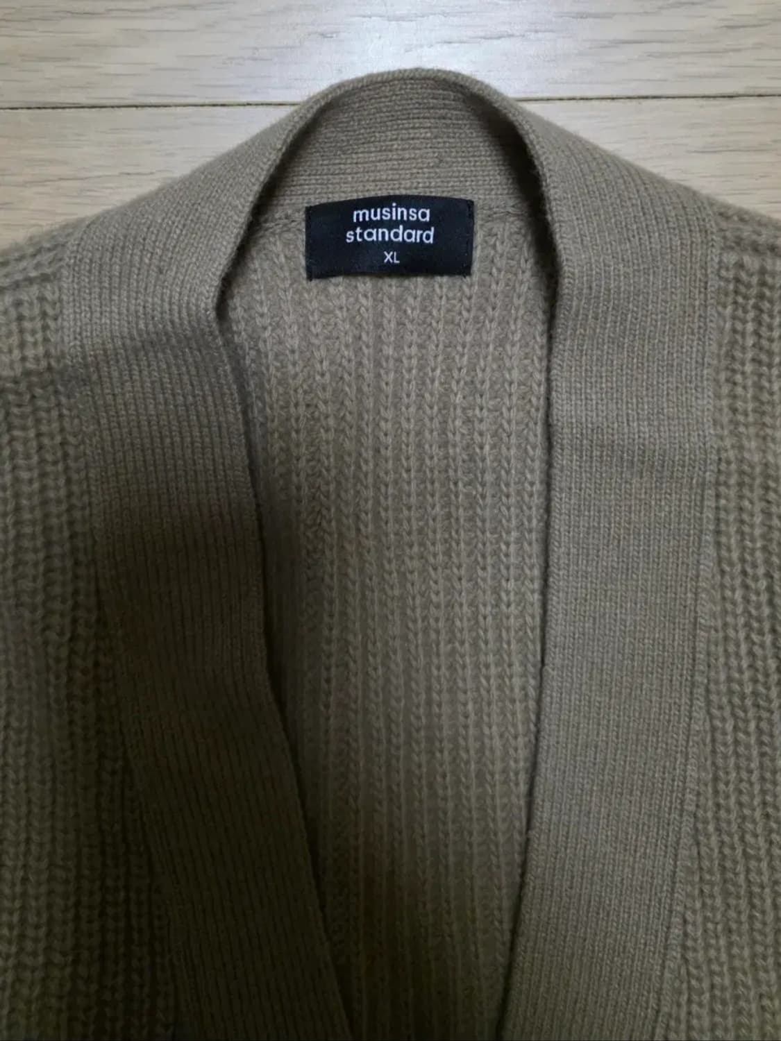 무탠다드 램스울 오버사이즈 가디건 베이지 xl 상품이미지2