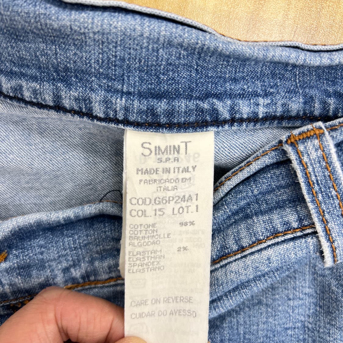 아르마니 진스 레귤러 핏 워시드 데님 팬츠 31 상품이미지9