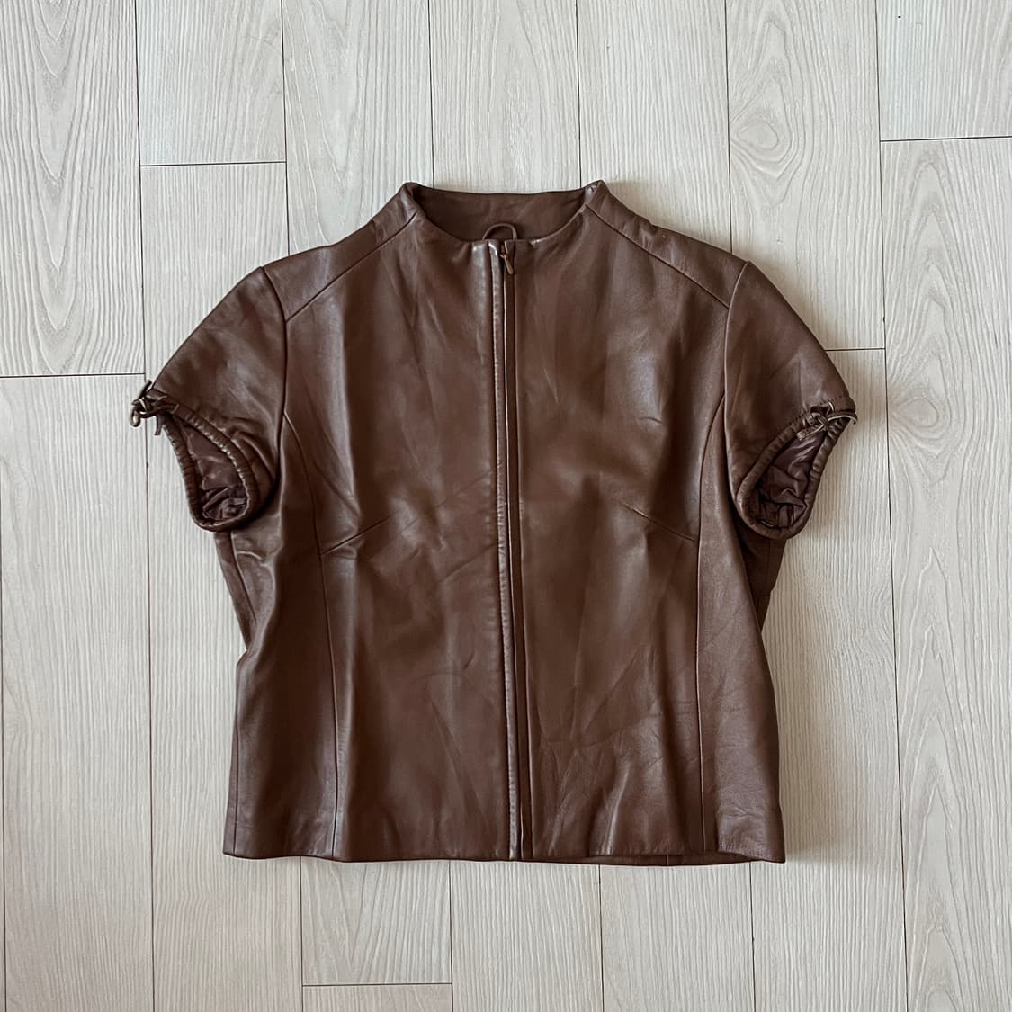 lambskin cap sleeve jacket 상품이미지1