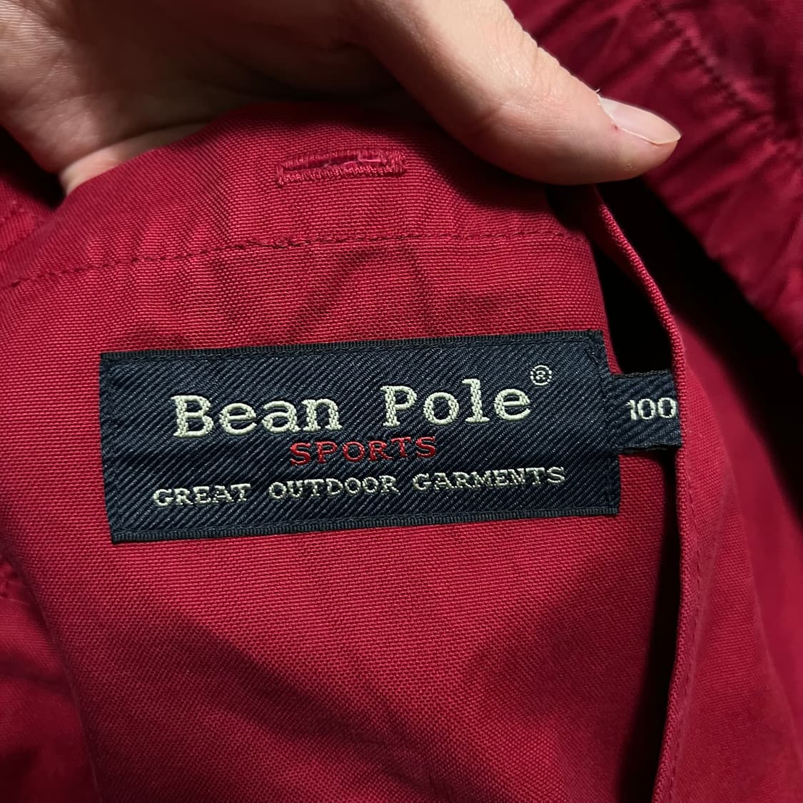 빈폴 스포츠 자수로고 코튼 카라 워크자켓 [버건디] L/100 상품이미지5