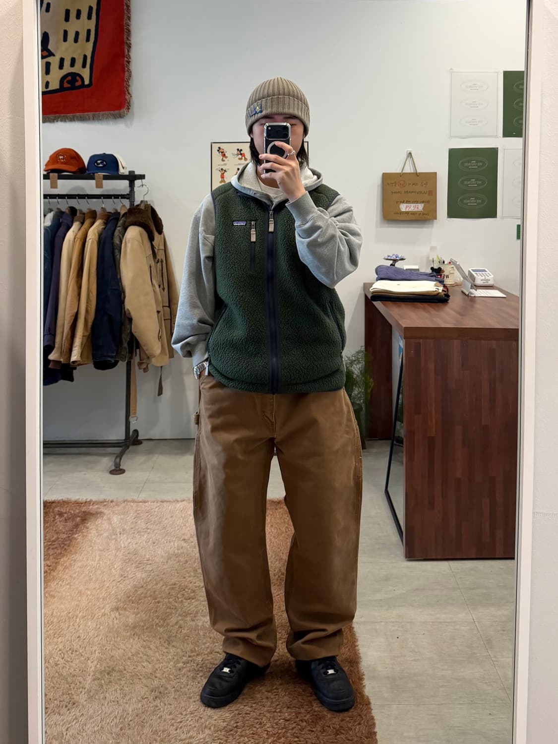 00s Carhartt 덕 캔버스 싱글니 FR 카펜터 워크팬츠 (USA) 상품이미지2
