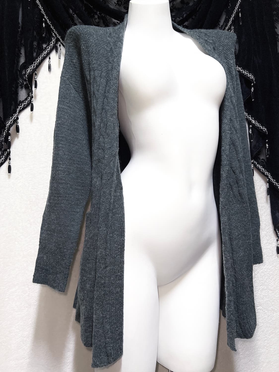 페어리 그런지 꽈배기 니트가디건 로브 핀터 모리 너드 오리엔탈 펑크 상품이미지6