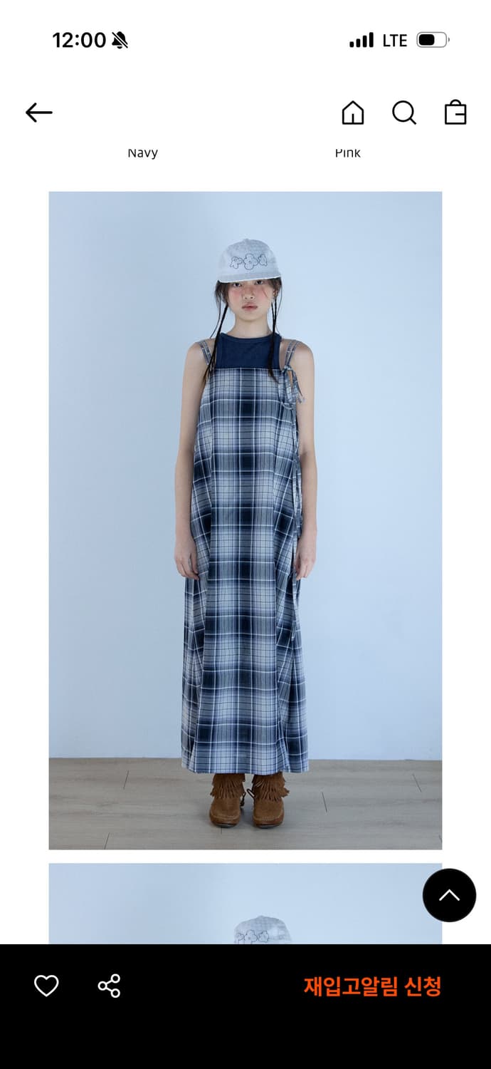 후쿠스포쿠스 Anns Check Dress_Navy 상품이미지1