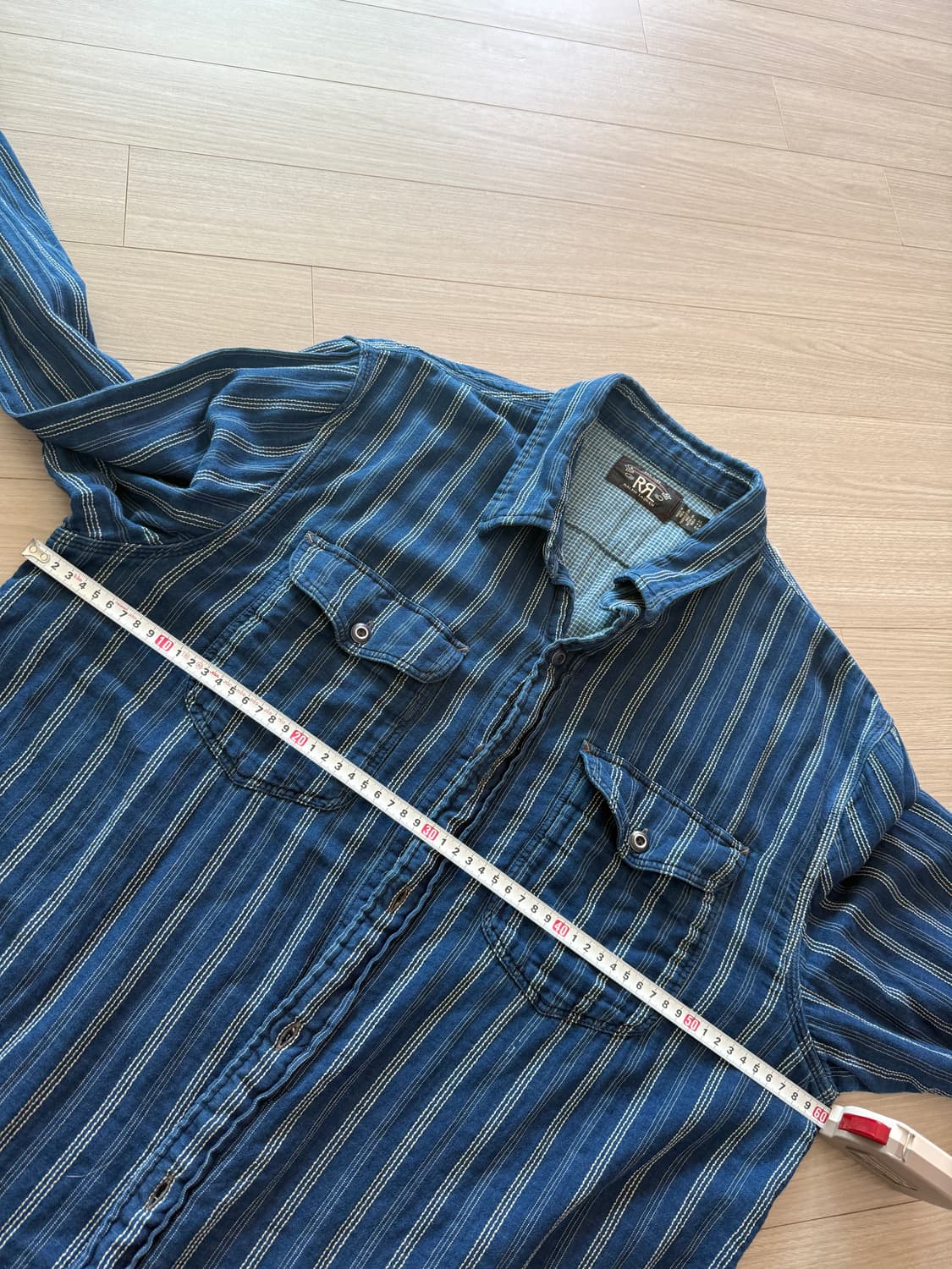 rrl 더블알엘 인디고 더플 페이스 셔츠 xl 상품이미지6