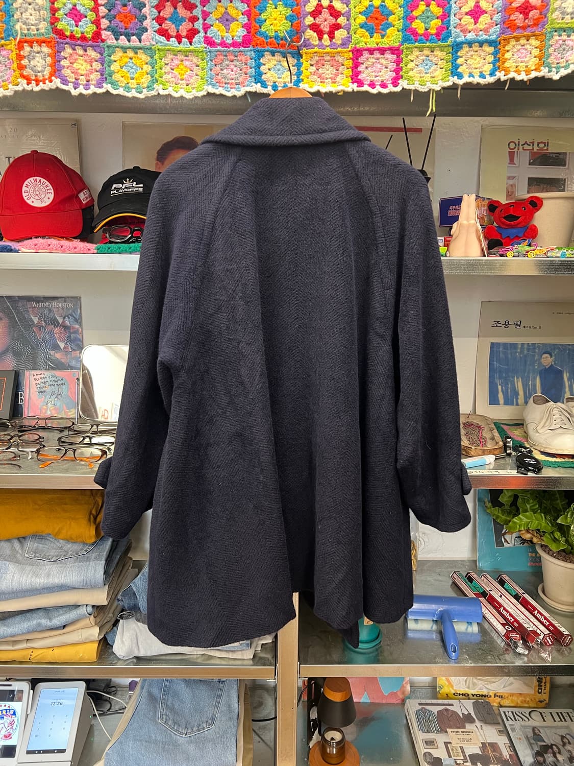 LautrÉamont Wool 100% Navy Oversized Coa 상품이미지2