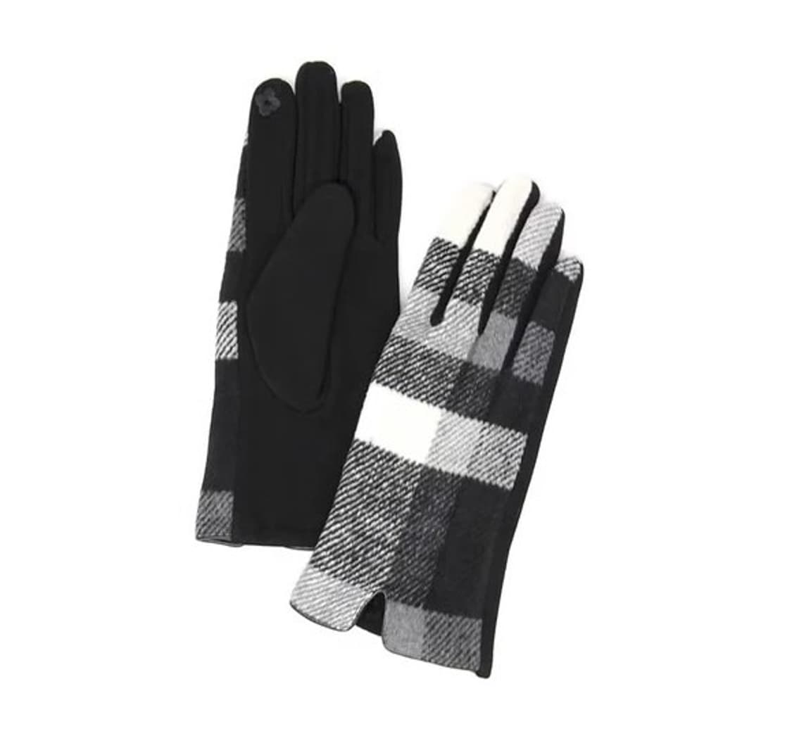 여성용 그레이 체크 장갑 2번 (새상품) 상품이미지1