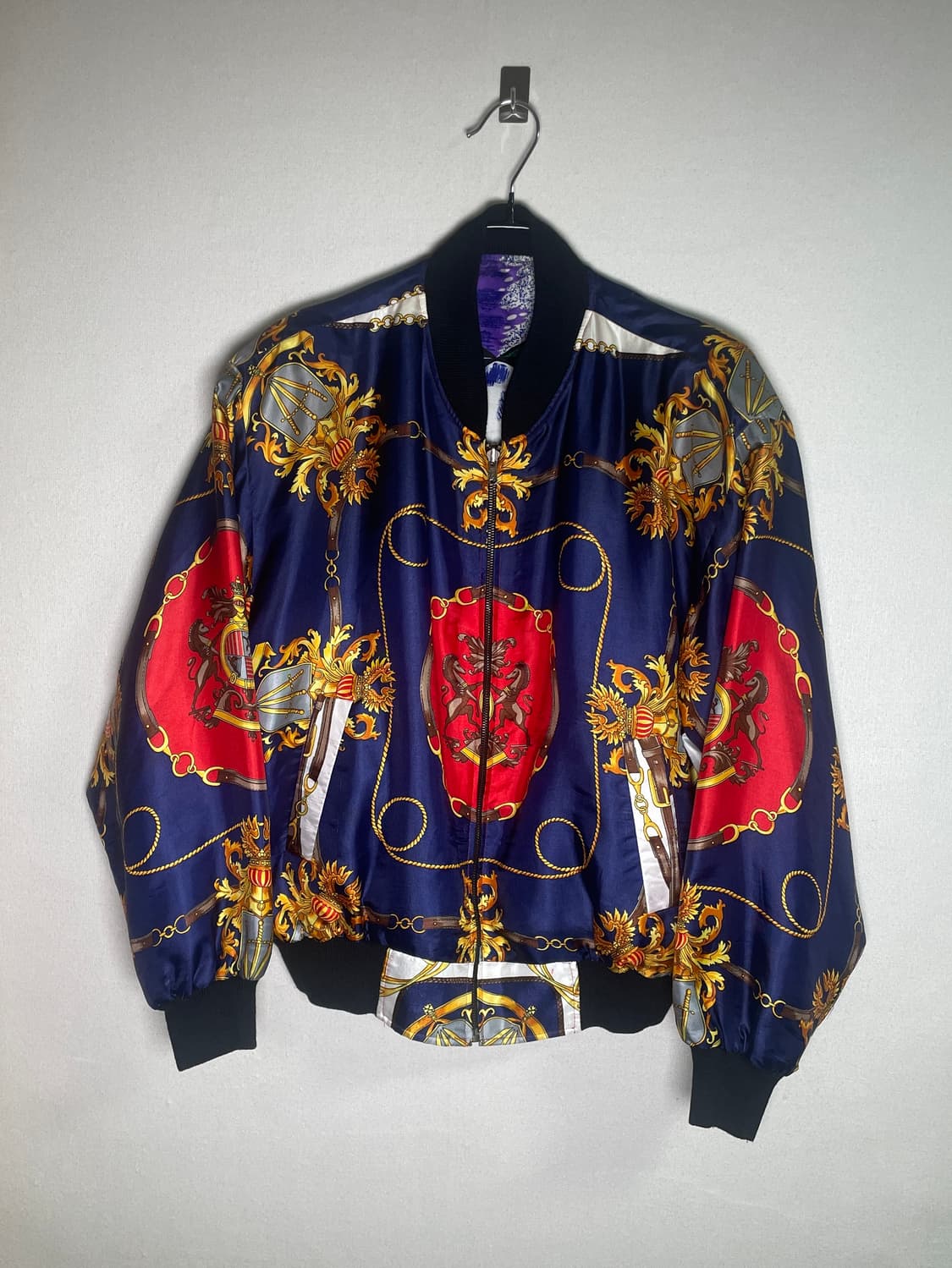 재팬 빈티지 리버시블 실크 봄버  상품이미지4