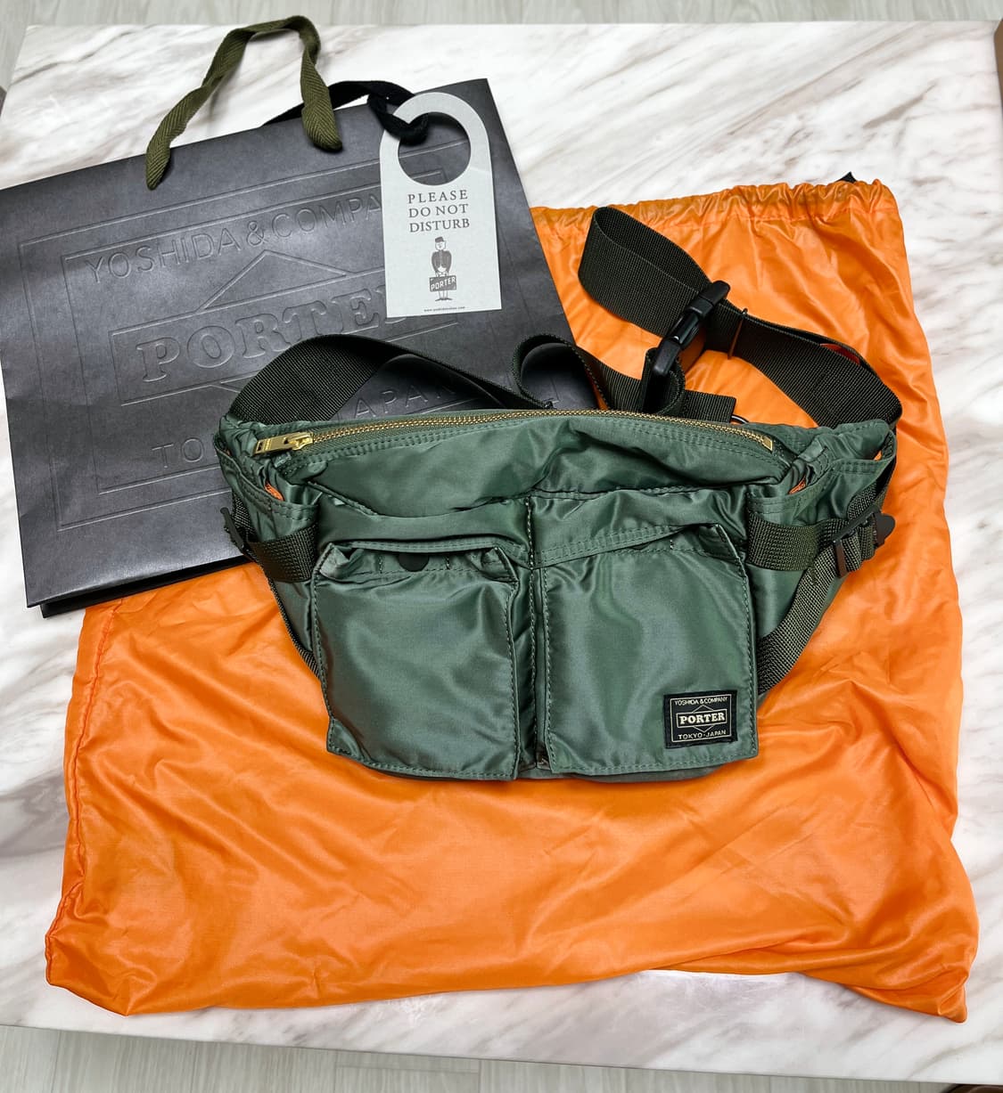 [요시다 포터] 올 뉴 탱커 패니 팩 세이지 그린 상품이미지1