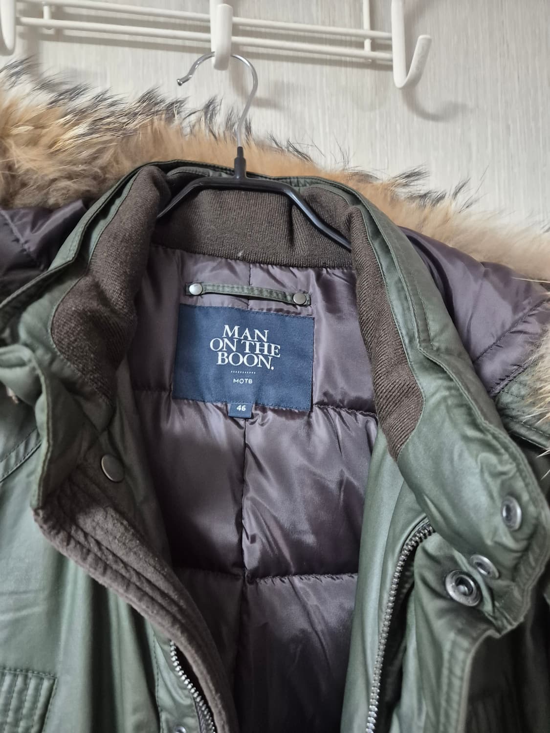 맨온더분 폭스퍼 코팅다운 46 패딩자켓 100  상품이미지4