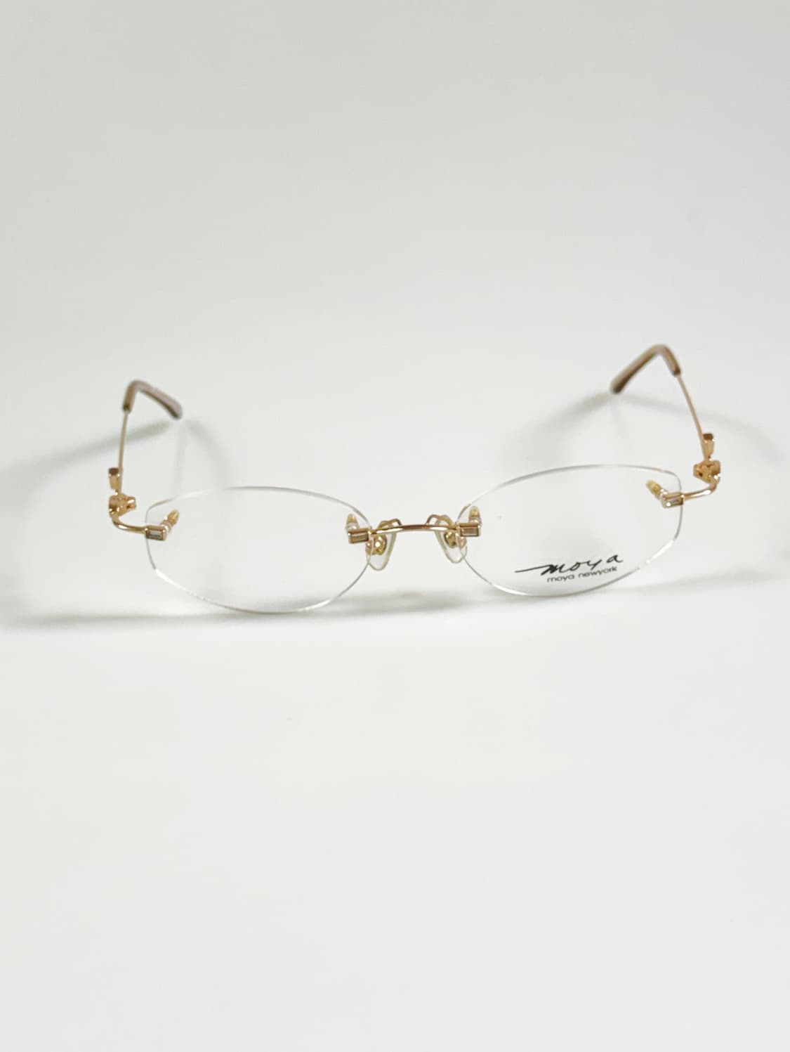 MOYA New York 골드 무테 오벌 프레임 빈티지 안경 상품이미지2