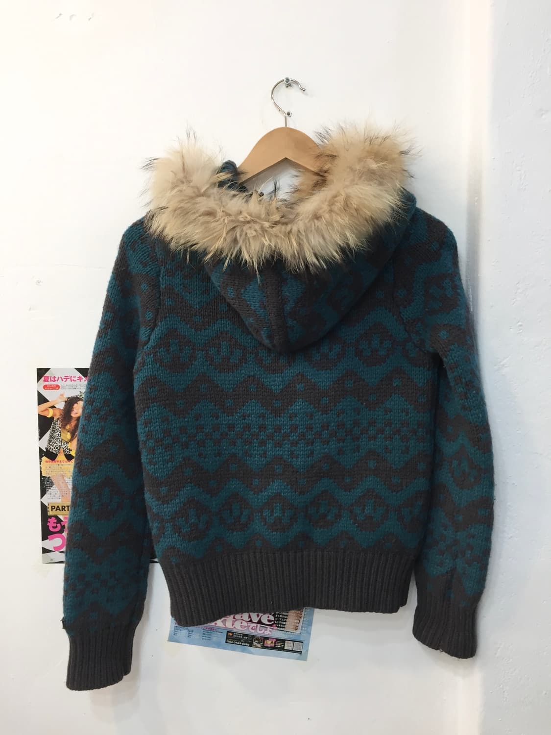 노르딕 퍼 후드 가디건 상품이미지2