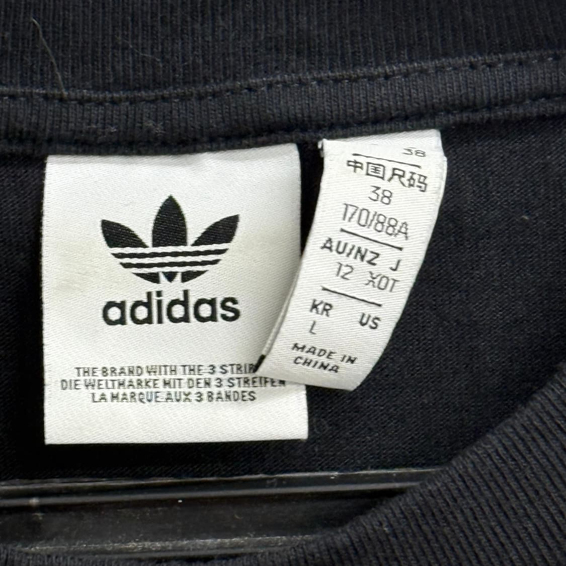 아디다스 오리지널 삼선 원피스 핏 티셔츠  L 상품이미지2