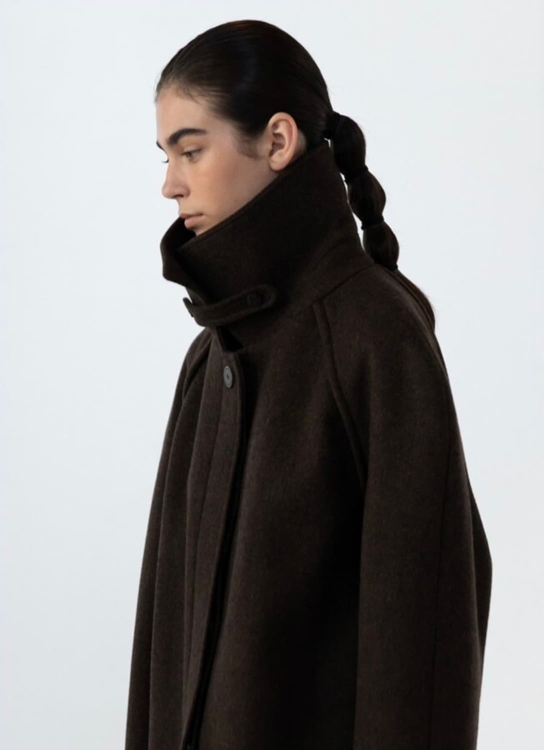 르917 le17septembre 래글런 슬리브 하프 코트 브라운 상품이미지1