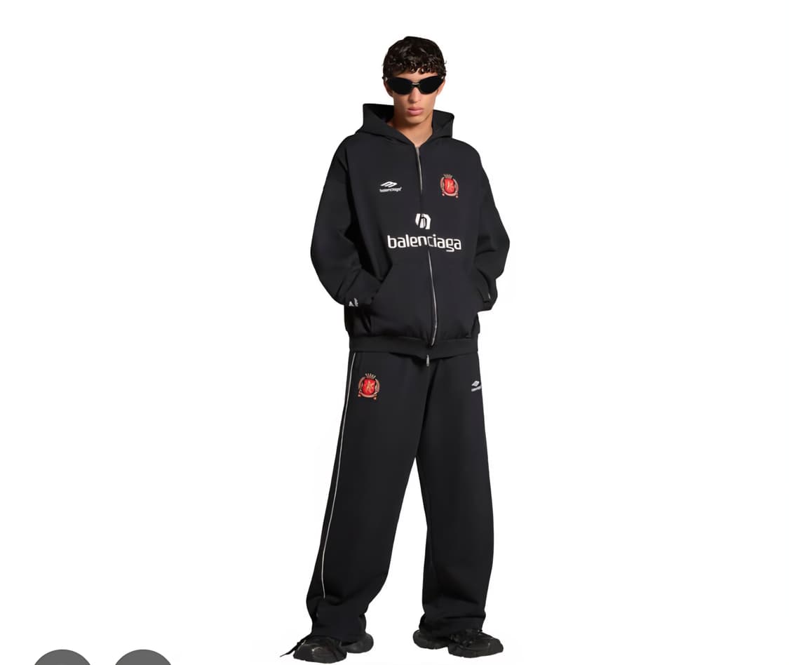 발렌시아가 사커 후드 집업 티셔츠 화이트 파리 싸커 후디 티 롱 슬리브 상품이미지6