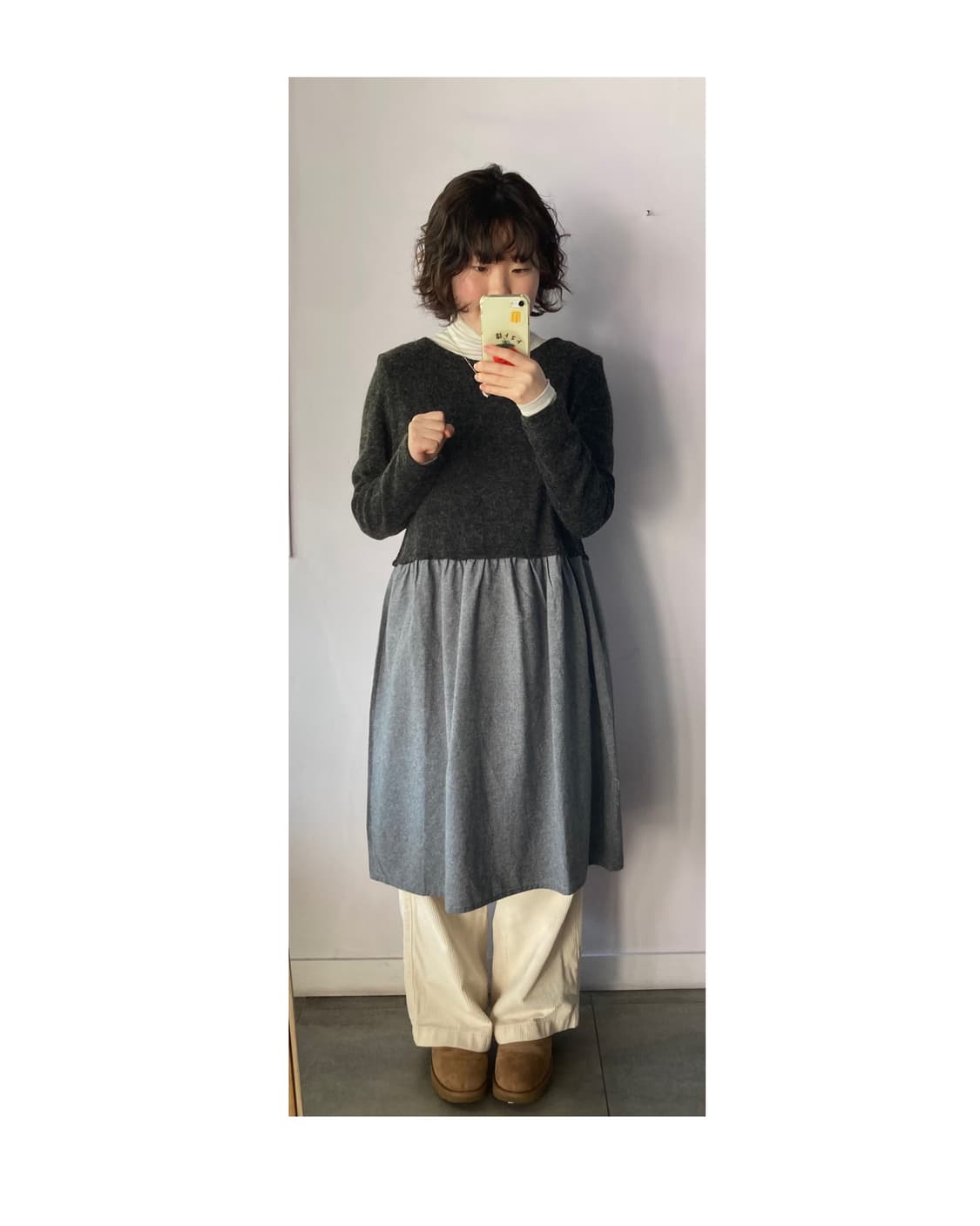 일본빈티지) 레이어드 니트 원피스  상품이미지3