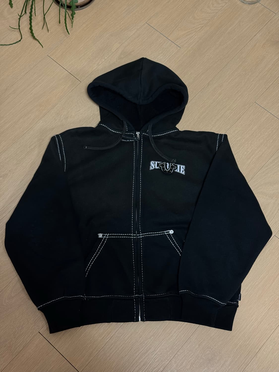 [S] 슈프림 트루릴리전 25fw 집업 후드 스웨트셔츠 블랙 상품이미지2