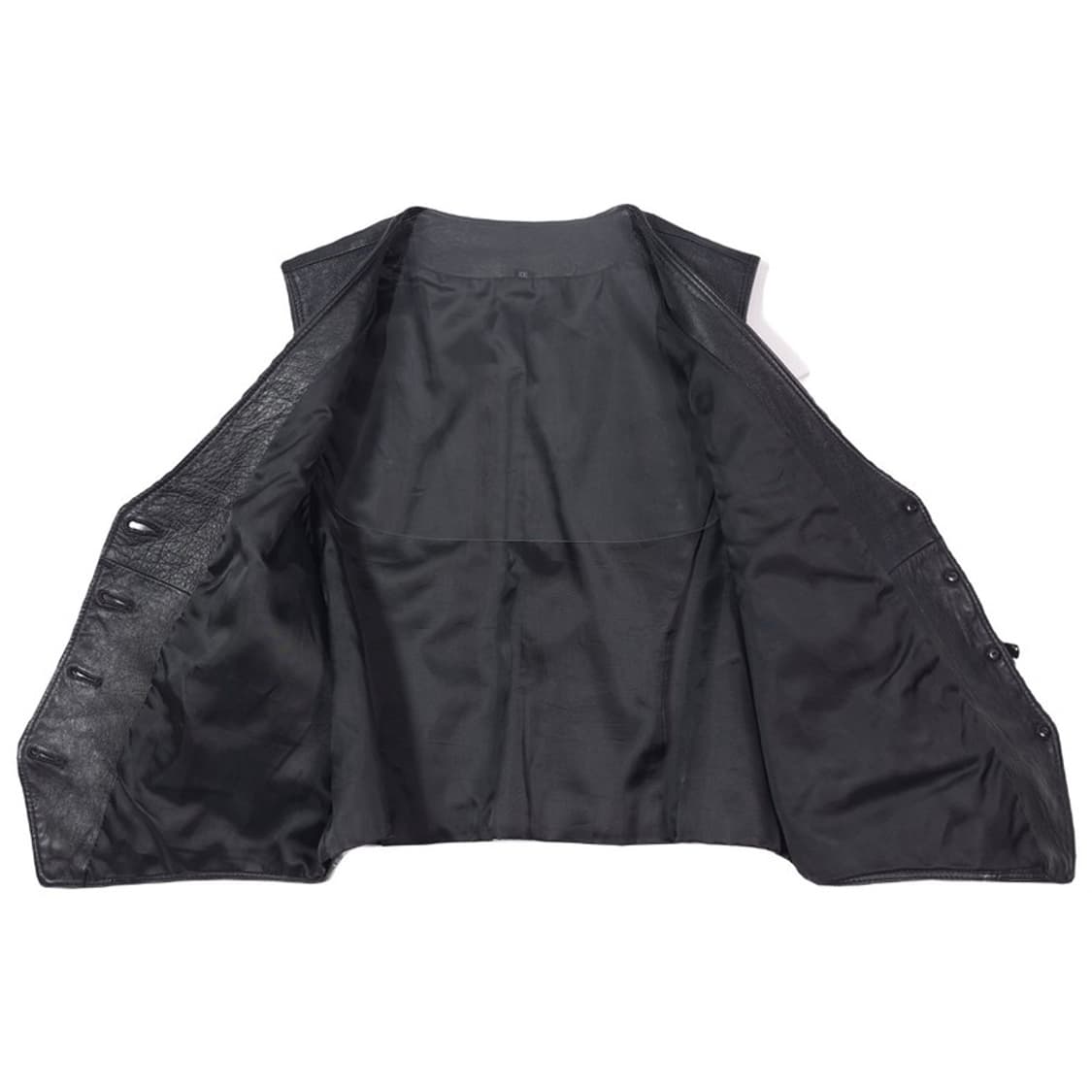 빈티지 소가죽 100 버튼 레더 베스트 XXL 상품이미지3