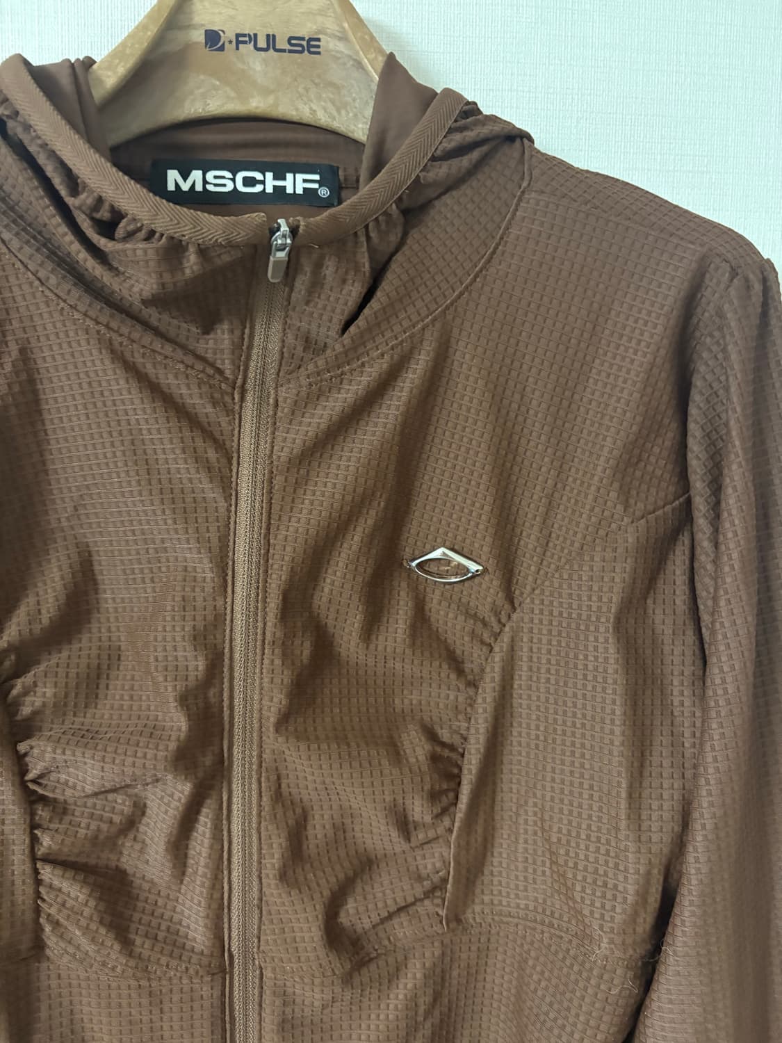 미스치프 와플 후디드 집업 M 브라운 상품이미지2