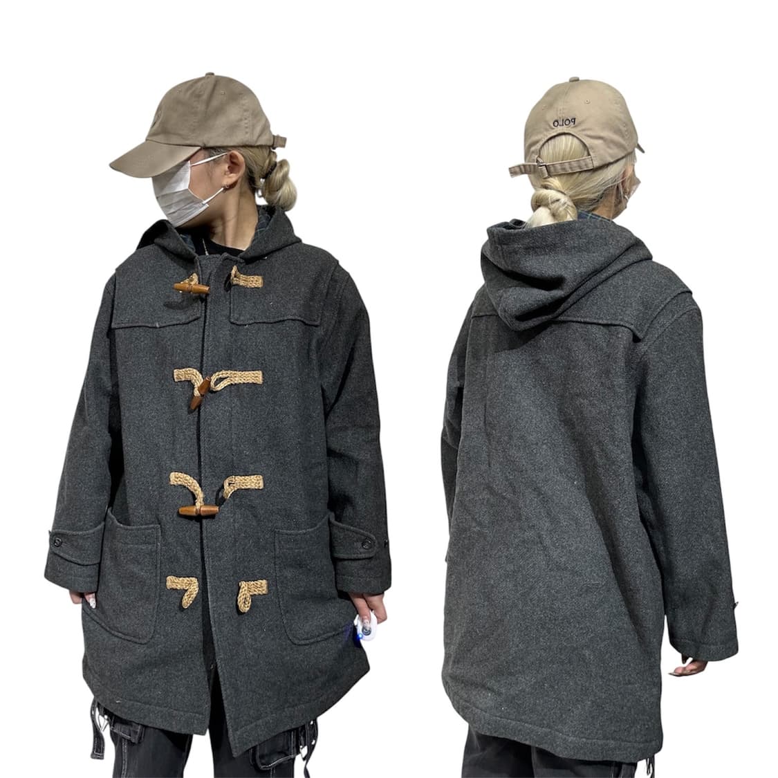 90s 폴로 랄프 로렌 그레이 떡볶이 코트 후드 자켓 95 상품이미지1