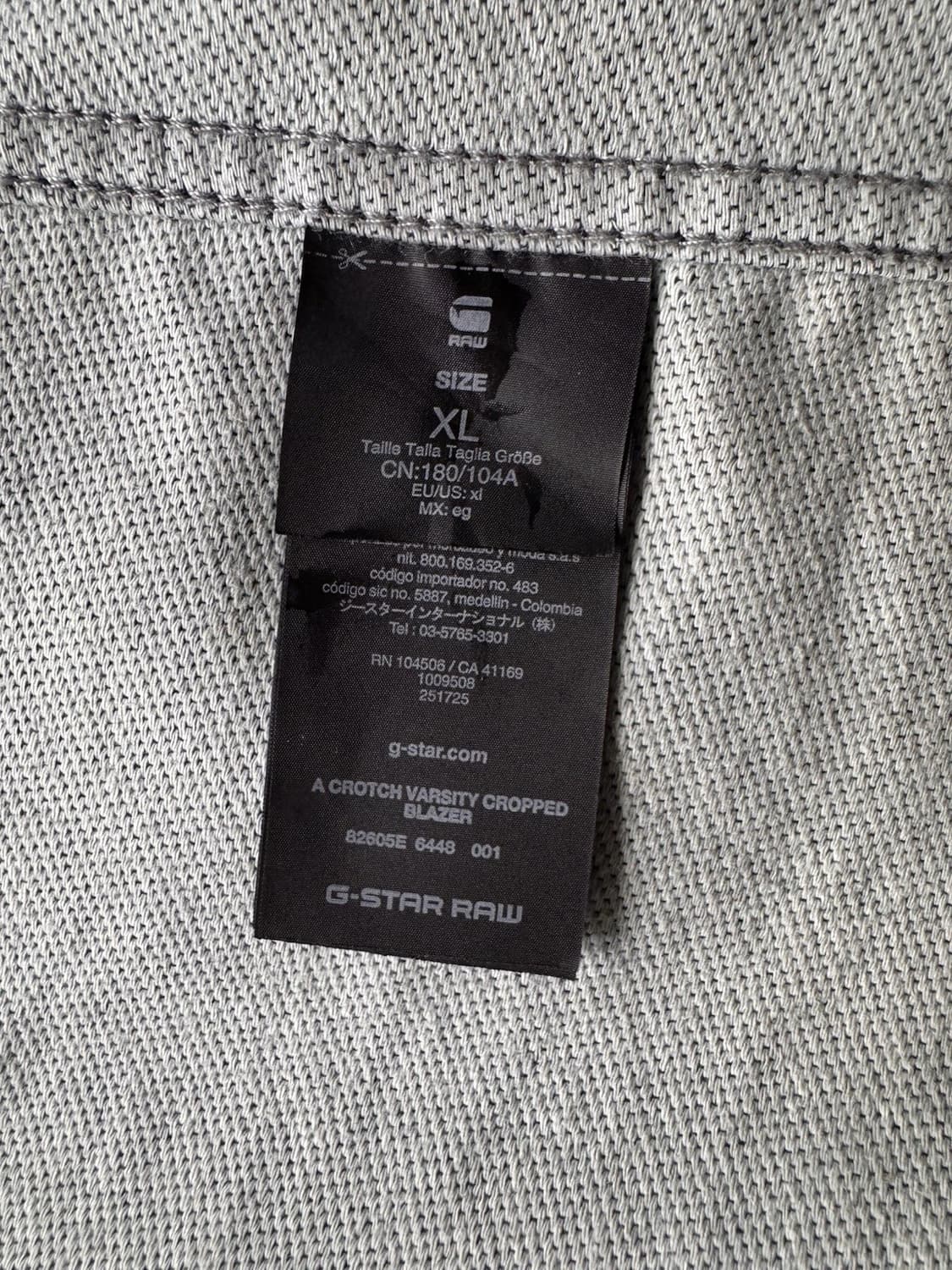 지스타 로우 A-크로치 바시티 크롭 블레이저 데님 자켓 상품이미지4